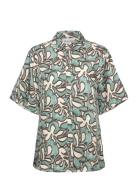 Gia Printed Short Sleeve Shirt Patterned Malina