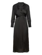 Wrap Shirt Dress Black Mango