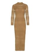 Knitted Dress With Open Back Brown Mango