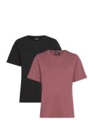 Olmonly S/S 2-Pack Top Jrs Noos Pink Only Maternity