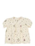 Printed Blouse W. Collar Cream Copenhagen Colors