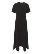 Glennagz Ls Long Dress Black Gestuz