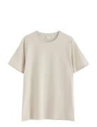 T Shirt Regular Solid Cream Lindex