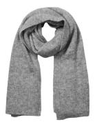 Slfmaline Lano Knit Scarf Noos Grey Selected
