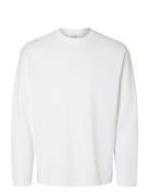 Slmlooseoscar Ls O-Neck Tee Noos White Selected