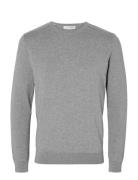 Slhberg Crew Neck Noos Grey Selected