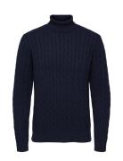 Slhryan Structure Roll Neck Navy Selected
