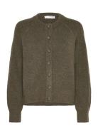 Slfrena Ls Knit Cardigan Camp Khaki Selected