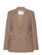 Slfrita Ls Classic Blazer Camel Mel Noos Brown Selected