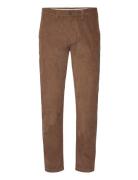 Slh196-Straight Miles Cord Pants W Noos Brown Selected