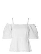 Slfanelli 3/4 On Off Shoulder Top B White Selected