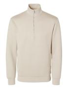 Slhemanuel Soft Zip High Neck Sweat Noos Cream Selected