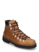 Slhalfred Leather Hiking Boot Brown Selected