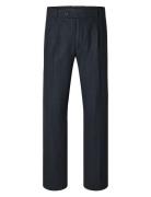 Slh196-Straight Alberto Wool Pant Navy Selected