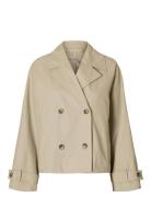 Slfcilo Short Trenchcoat Noos Cream Selected