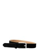 Slhsander Suede Belt Black Selected