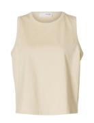 Slfessential Sl Boxy Tank Top Noos White Selected