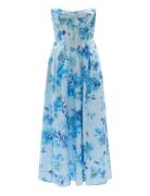 Lola Corset Midi Dress Blue Bardot