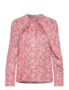 Evie Pleated Neckline Blouse Pink Malina