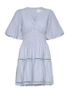 Elvira V-Neck Mini Dress Blue Malina