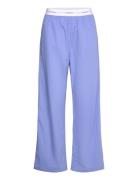 Logo Wb Poplin Pant Blue Calvin Klein