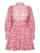 Cotton Slub Mini Dress Pink By Ti Mo