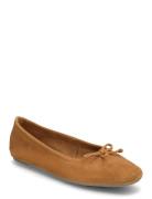 Bow Suede Ballerina Beige Mango