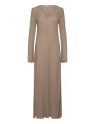 Maxi Longsleeve Dress Beige Weekday