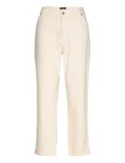 High-Rise Straight Ankle Jean Cream Lauren Women
