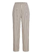 Texture Striped Trousers Beige Mango
