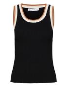 Knitted Top With Contrast Details Black Mango