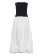 Combined Knitted Balloon Dress Black Mango