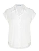 Lyocell Sleeveless Shirt White Mango