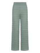Martina Wide Structure Knitted Pants Green Malina