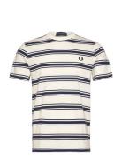 Fine Stripe T-Shirt White Fred Perry
