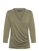 Surplice Jersey Top Green Lauren Ralph Lauren