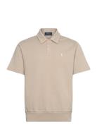 Loopback Fleece Polo-Collar Sweatshirt Beige Polo Ralph Lauren