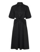 Cotton-Blend Bubble-Sleeve Shirtdress Black Lauren Ralph Lauren