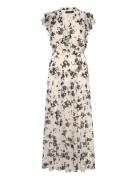 Floral Georgette Tie-Neck Maxidress White Lauren Ralph Lauren