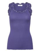 Rwbabette Sl U-Neck Long Lace Top Purple Rosemunde