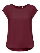 Onlvic S/S Solid Top Noos Ptm Burgundy ONLY