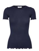 Rwbernadine Ss Regular O-Neck T-Shi Navy Rosemunde