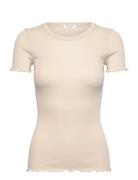 Rwbernadine Ss Regular O-Neck T-Shi Beige Rosemunde