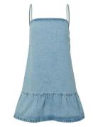 Pcnoel Short Slip Denim Dress D2D Fsy Pp Blue Pieces