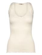 Rmwjohanne Wool Blend Sl V-Neck To White RM By Rosemunde