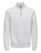 Onsceres Half Zip Sweat Noos Grey ONLY & SONS