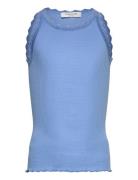 Rkbalta Modal Sl Lace Top Blue Rosemunde Kids