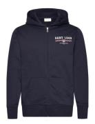 Graphic Full Zip Hoodie Navy GANT