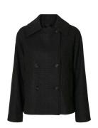 Slfalma Pattern Wool Blend Jacket Black Selected