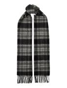 Slmtope Wool Check Scarf Grey Selected